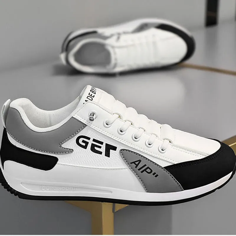 Men Leather Shoes Sneakers Trendy Casual Shoes Breathable Leisure Male Sneakers Non-Slip Soft Footwear Men's Vulcanized Shoes