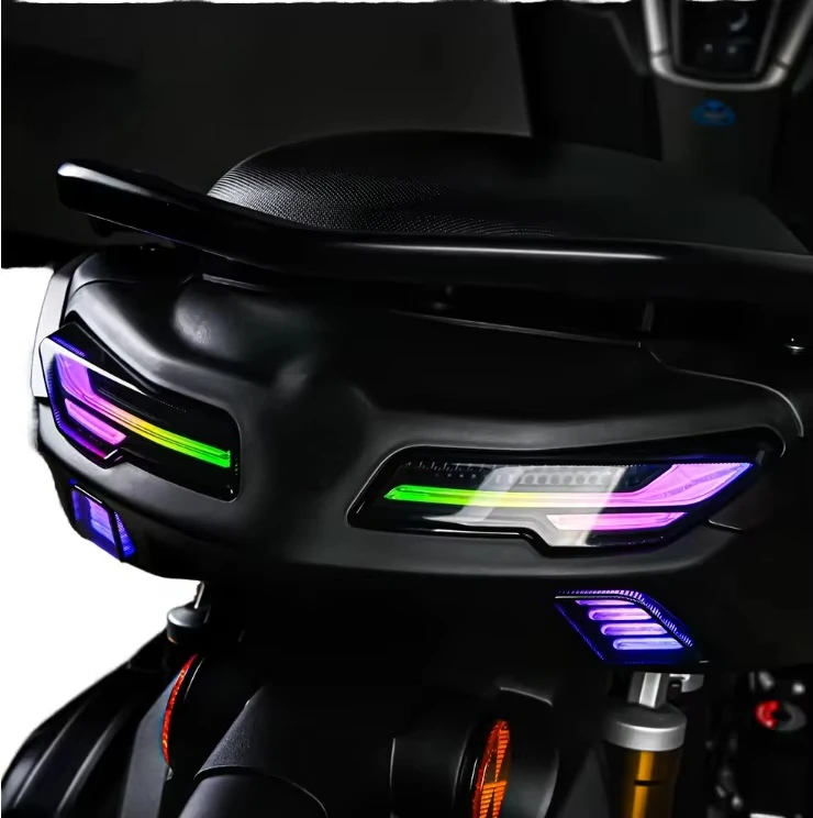 2025 NMAX TURBO LED Light Rear Taillight with Turn Signal & Stop Lamp 4 Lens for Yamaha NMAX
