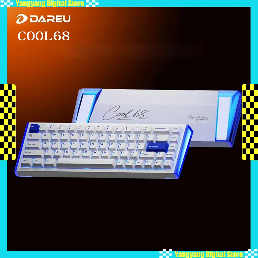 

AREU COOL68 Magnetic Switch Keyboard Wired Mechanical Keyboards with Light Box 8000Hz RT0.01mm Gaming Keyboard PC Accessories