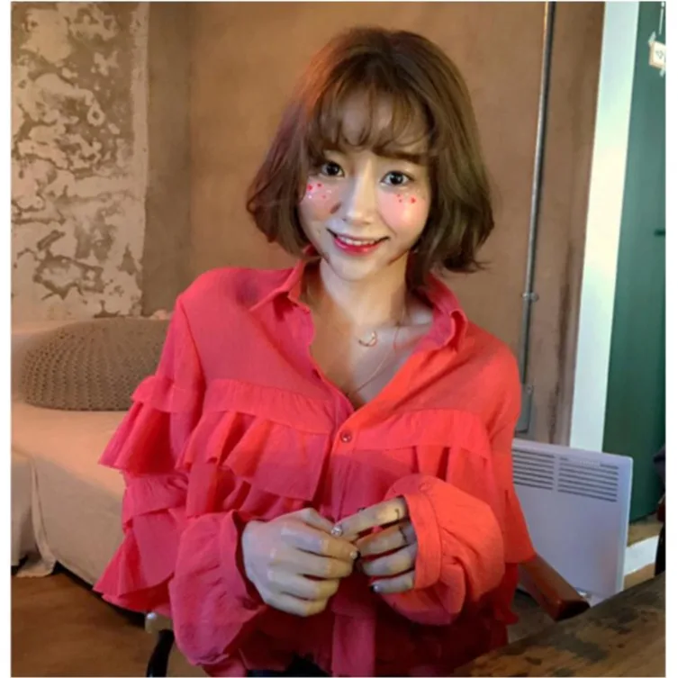 Charmant doux femmes irt bois ain printemps automne hiver Faion coréen Sle vêtements intérieurs coupe régulière exclusive en ligne