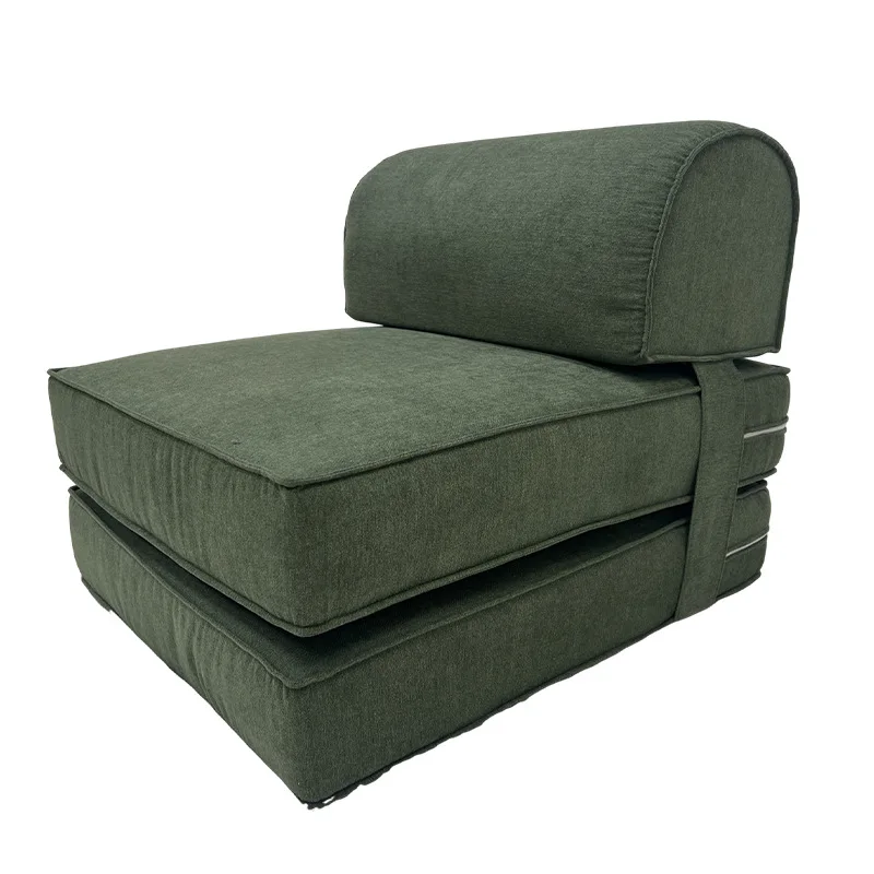 Convenient Folding Recliner Multifunctional Vacuum Frameless Design *Compression Sofa Polymer Ya-Resistant Modern Fabric