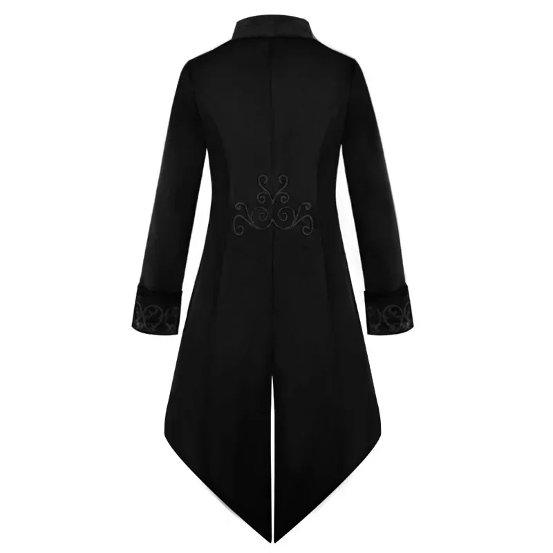 New Tuxedo Medieval Vintage Clothing Mid-length Punk Men's Coat