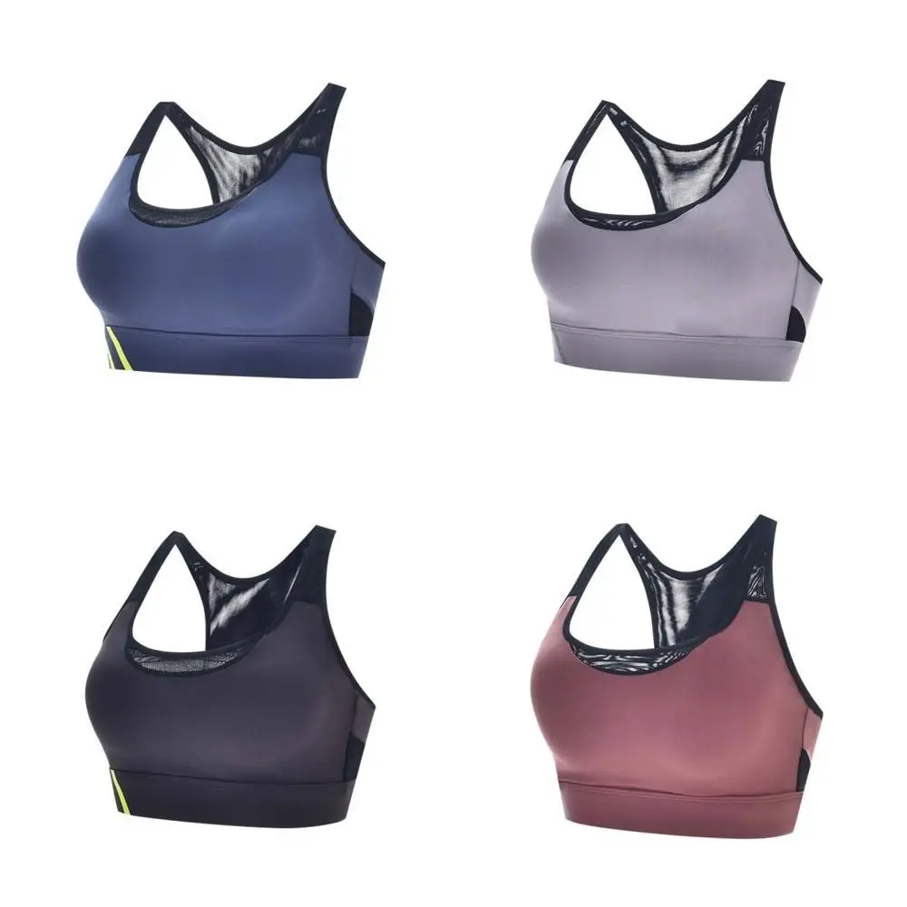 Basic Shockproof Women Sports Bra Vest High Impact with Fixed Pads Yoga Bra Adjust Brassiere Seamless Vest Girl