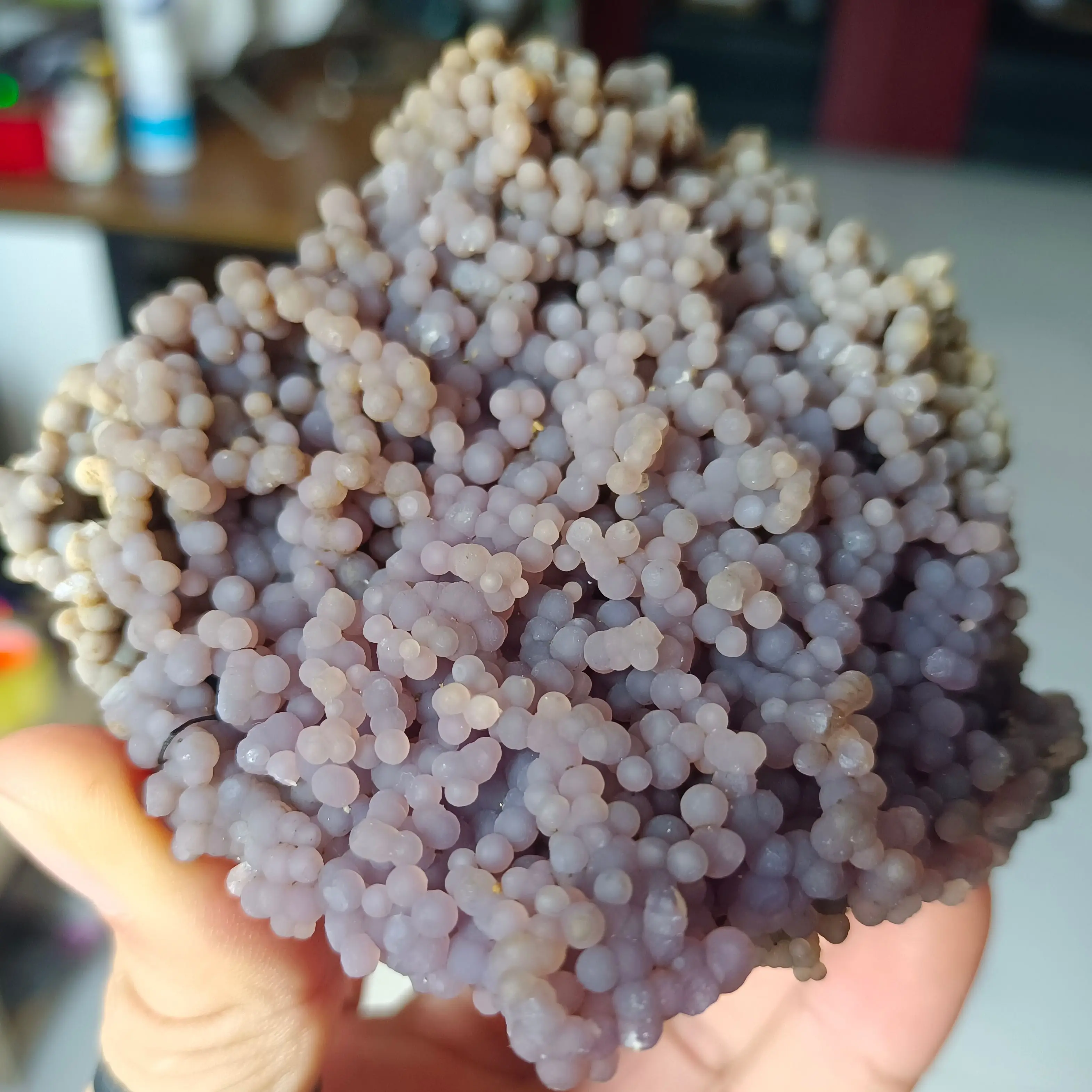 

Natural Grape Agate Raw Stone Crystal Energy Home Office Decoration Mineral Specimen Reiki Healing