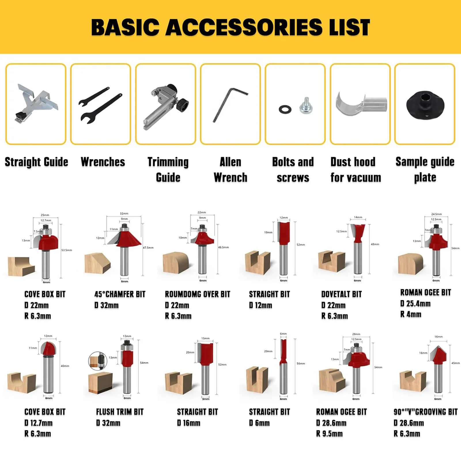 Mellif Cordless Compact Router, Brushless Palm Router Wood Trimmer Tool Compatible with Dewalt 18V 20V MAX Battery(TOOL ONLY)