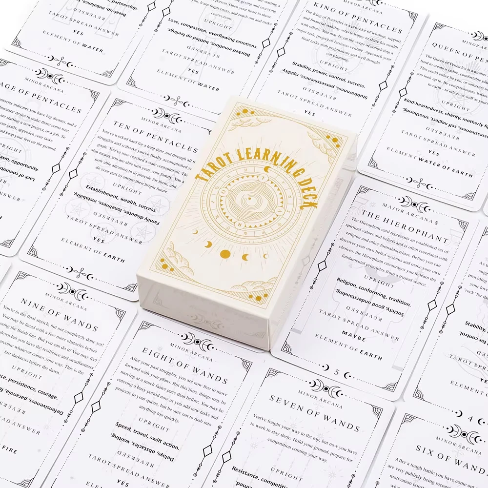 سطح تعلم التارو A 81 بطاقة النسخة الإنجليزية 10.4*6 سم لوحة العرافة الغامضة للعب #6