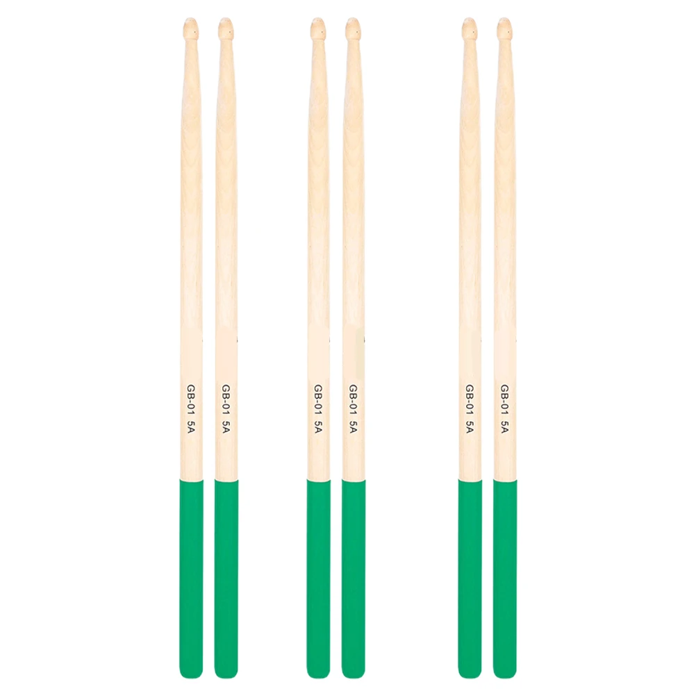 

3 Pairs Drumstick Anti-slip Drumsticks with Grip Case Beginner for Drummer Child