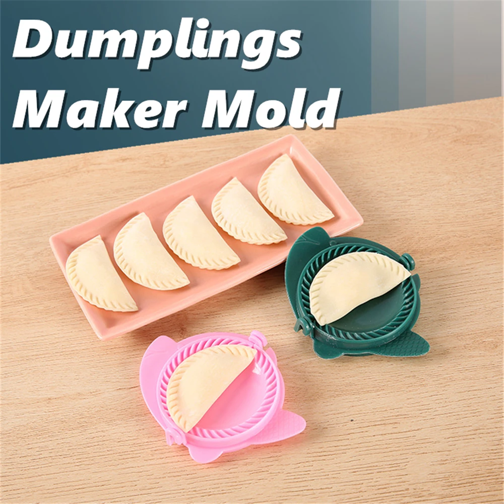 Plastic Dumplings Maker Mold Hand Dough Press Dumpling Clip Lazy DIY Ravioli Pie Maker Jiaozi Making Gadget Kitchen Pastry Tools