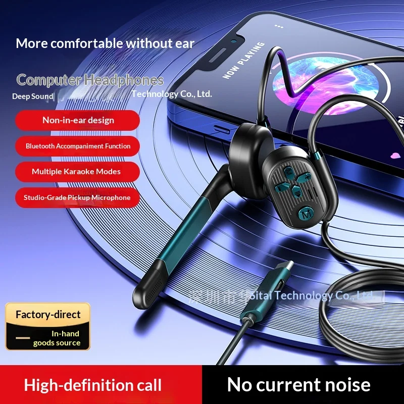 Original K9 TYPE-C Dynamic Wired Earphones HIFI Music Sport Headphones Noise Cancelling Bass Headset with Mic Durable Headset