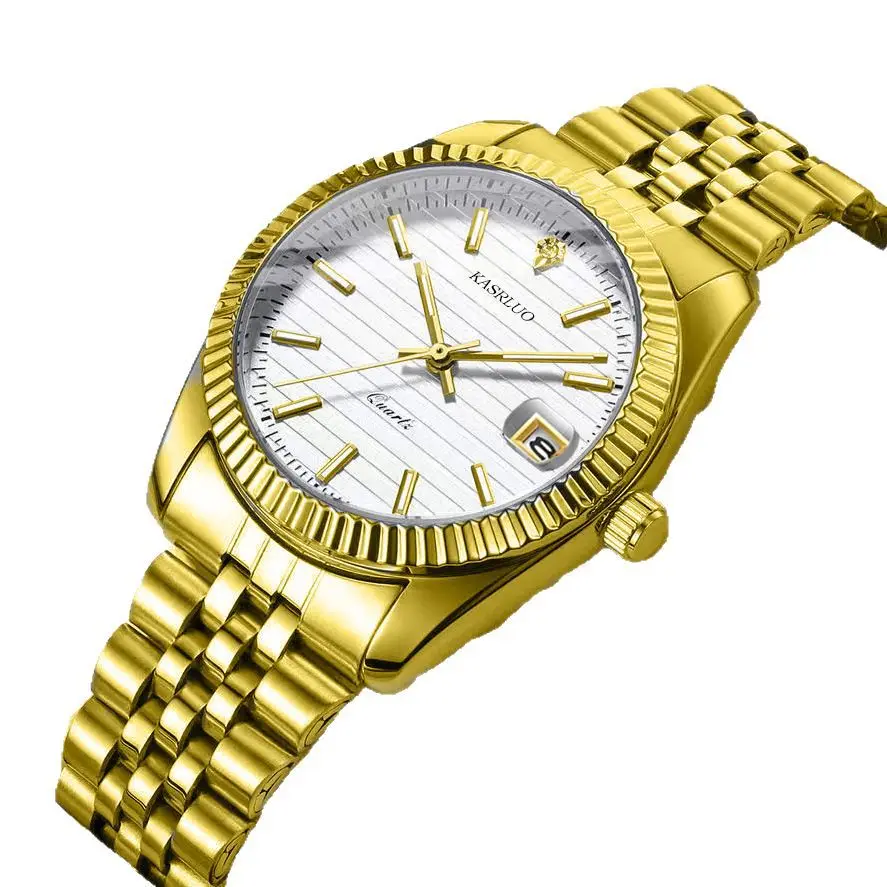 

Мужские часы Модные деловые кварцевые часы со светящимся календарем