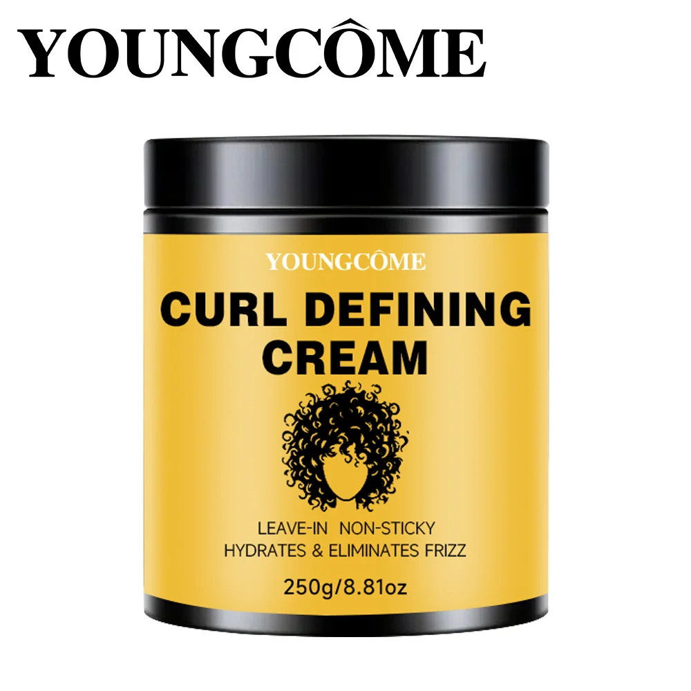 

250g Hair Curling Cream Curly Hair Enhancer Moisturizing Frizzy Styling Wavy Wigs Enhance Smooth Nourishing Curl Boost