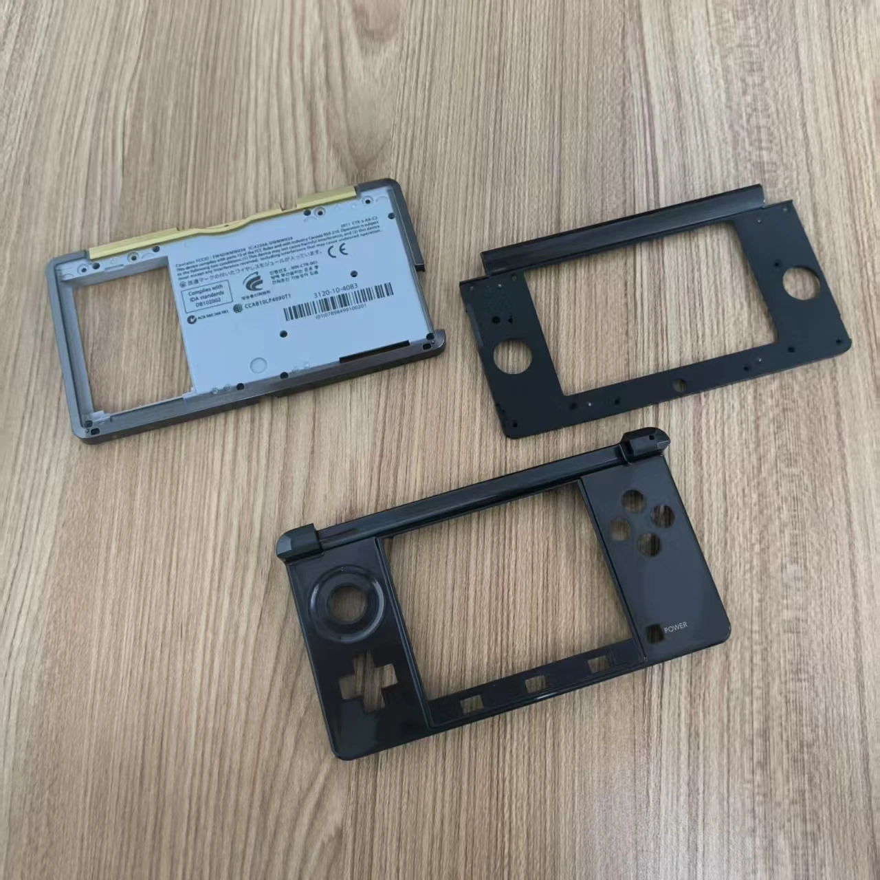 Scatola protettiva a conchiglia per copertura alloggiamento con cornice centrale colorata originale per console 3DS