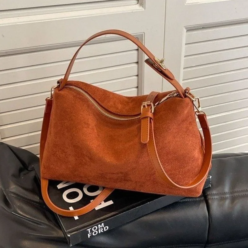

Trendy Letter Logo Diaper Bag, Minimalist Vintage Leather Shoulder Bag, Elegant Famous Popular Commuter Bag