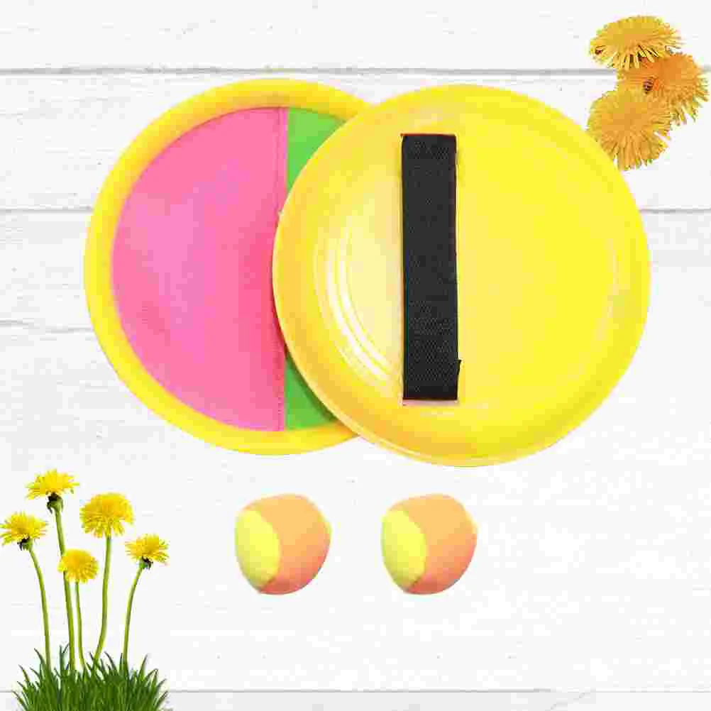 Paddle Tennis Toy Ball para pais e filhos, atirar e pegar esportes, jogar, Bat, conjunto de jogos, adereços interativos, 1 conjunto, 4pcs