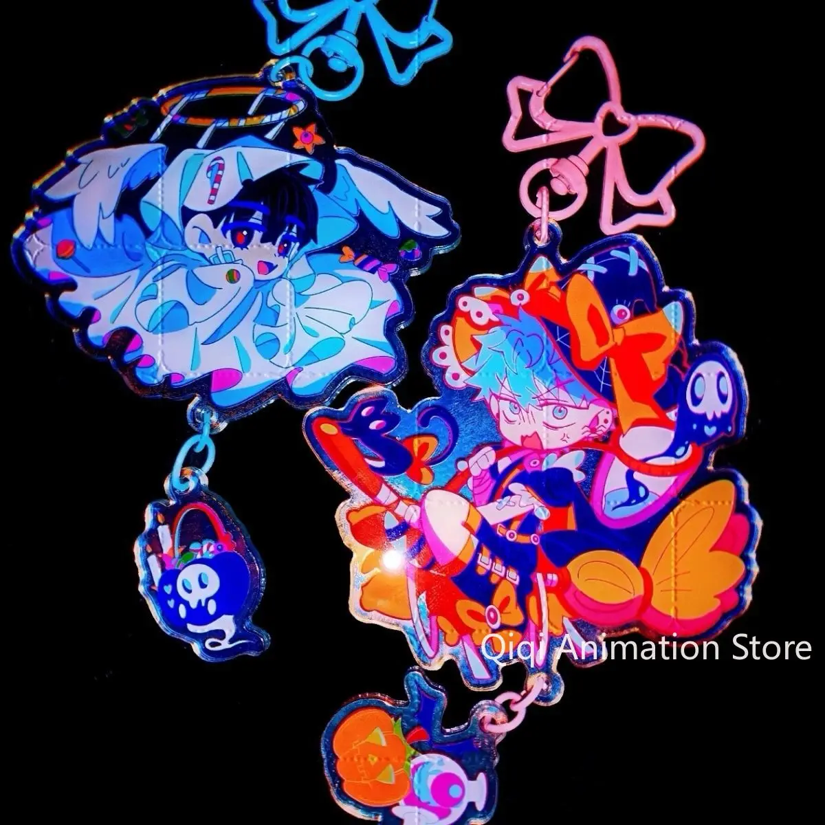 

2pcs Anime Alien Stage ivti Acrylic Car Keychain Accessories Bag Charm Backpack Pendant Keyring Birthday Gifts