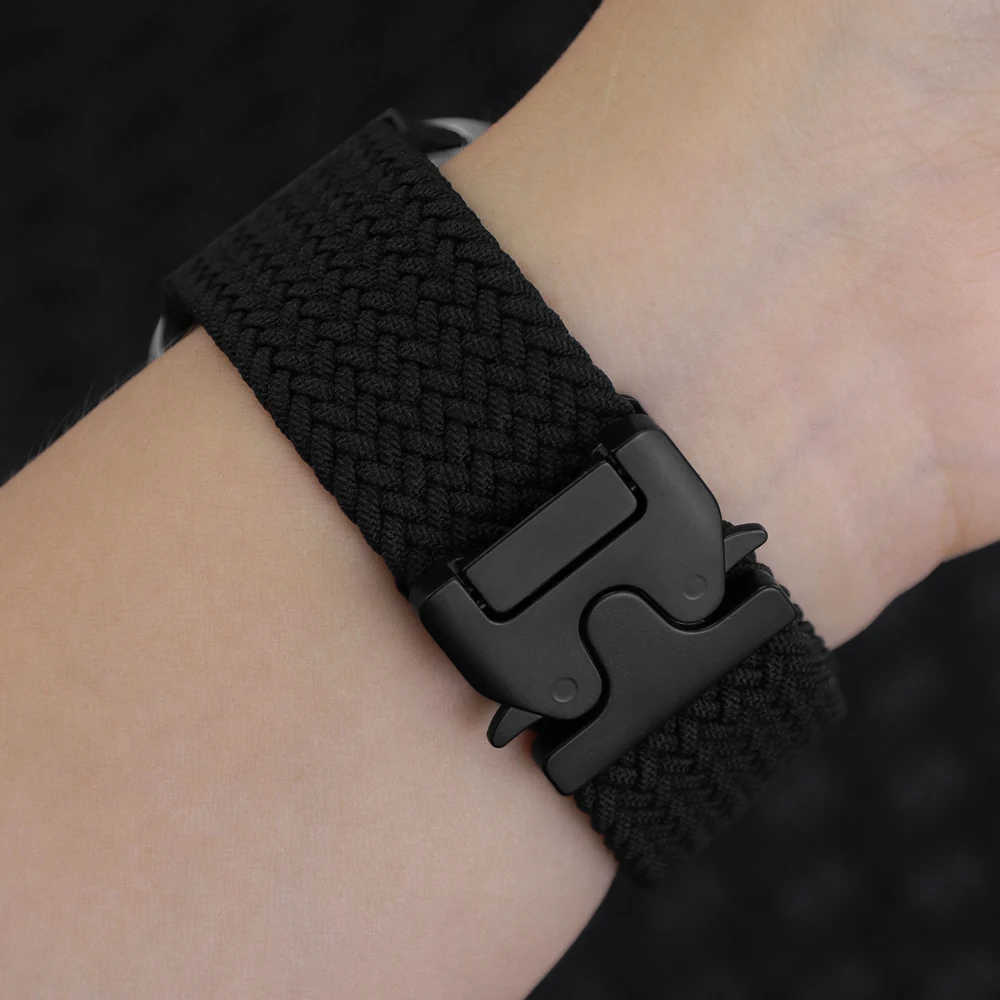 النايلون مضفر حلقة حزام لساعة سامسونج جالاكسي 8 الكلاسيكية 46 مللي متر 40 مللي متر 44 مللي متر حزام الساعات لساعة جالاكسي الترا 2025 47 مللي متر سوار