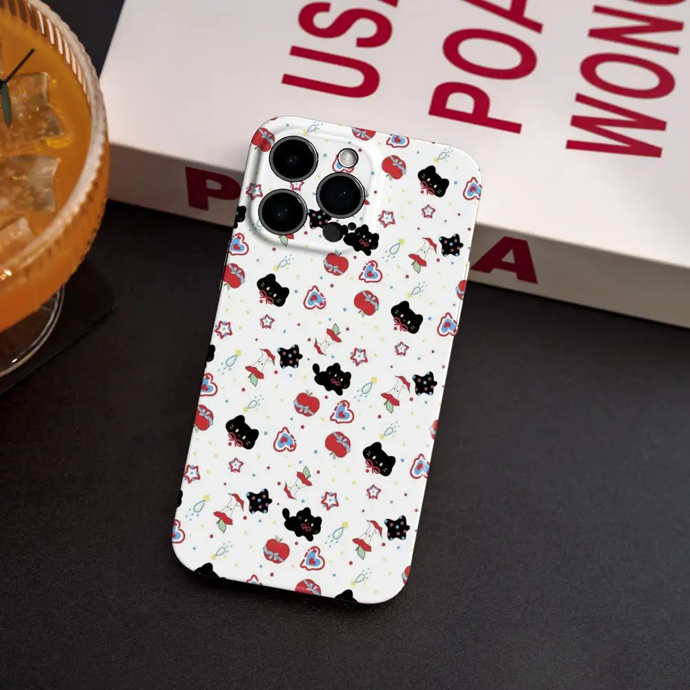 Coque de téléphone rigide HD brillante avec motif de dessin animé d'animaux mignons pour iPhone 17 16 15 14 13 12 11 Plus Pro Max Mini