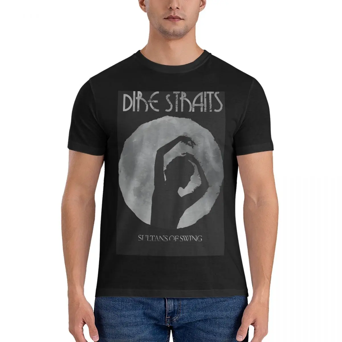 Men's T-Shirt Remarkable Novelty Pure Cotton Tees Short Sleeve Dire Straits T Shirt Crewneck Clothes 6XL