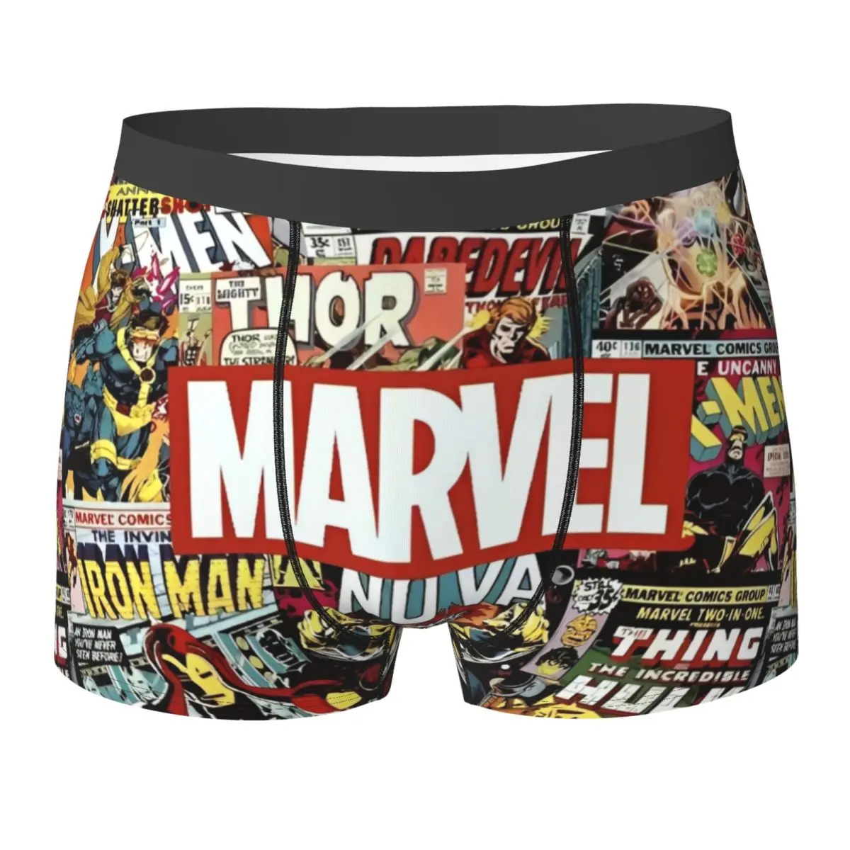 

The Avengers Marvel Boxer Brief Underwear Quality Men Breathable Trunk Pattern Large Size Panties