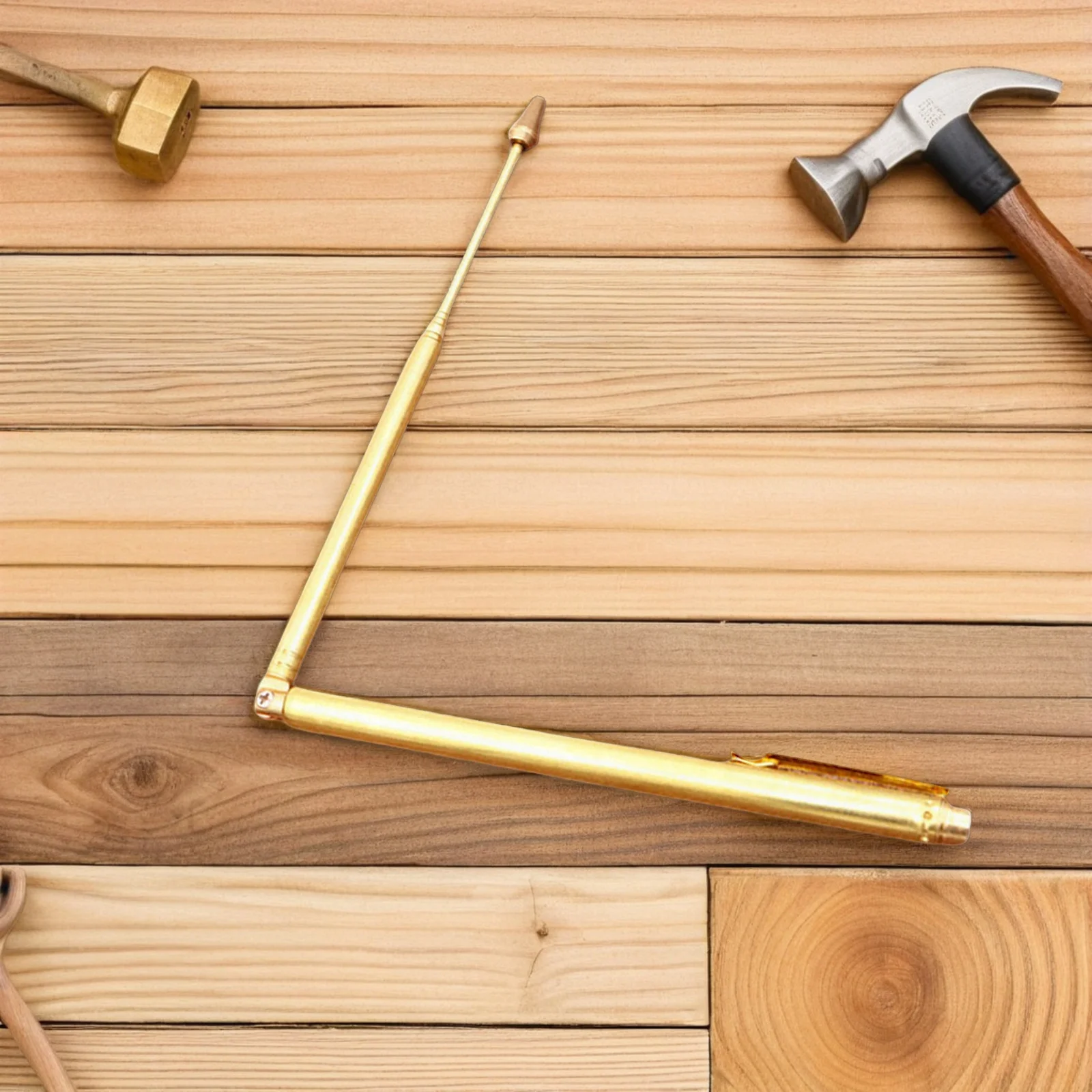 

2Pcs Portable Copper Dowsing Rods Divining Rod Tool Lightweight Outdoor Water Detection Probe Dowsing Rods Divining Rod