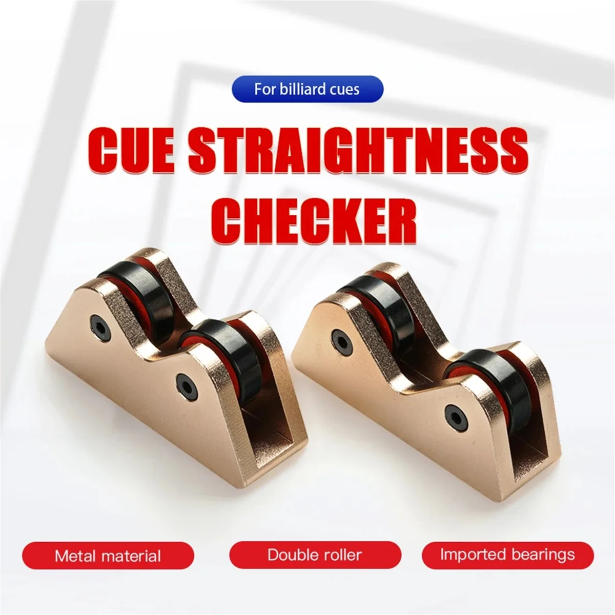 2Pcs Billiard Cue Straightness Checker Carom Snooker Pool Cue Stick Repair Roller Detector Maintaince Tool AccessoriesJADD