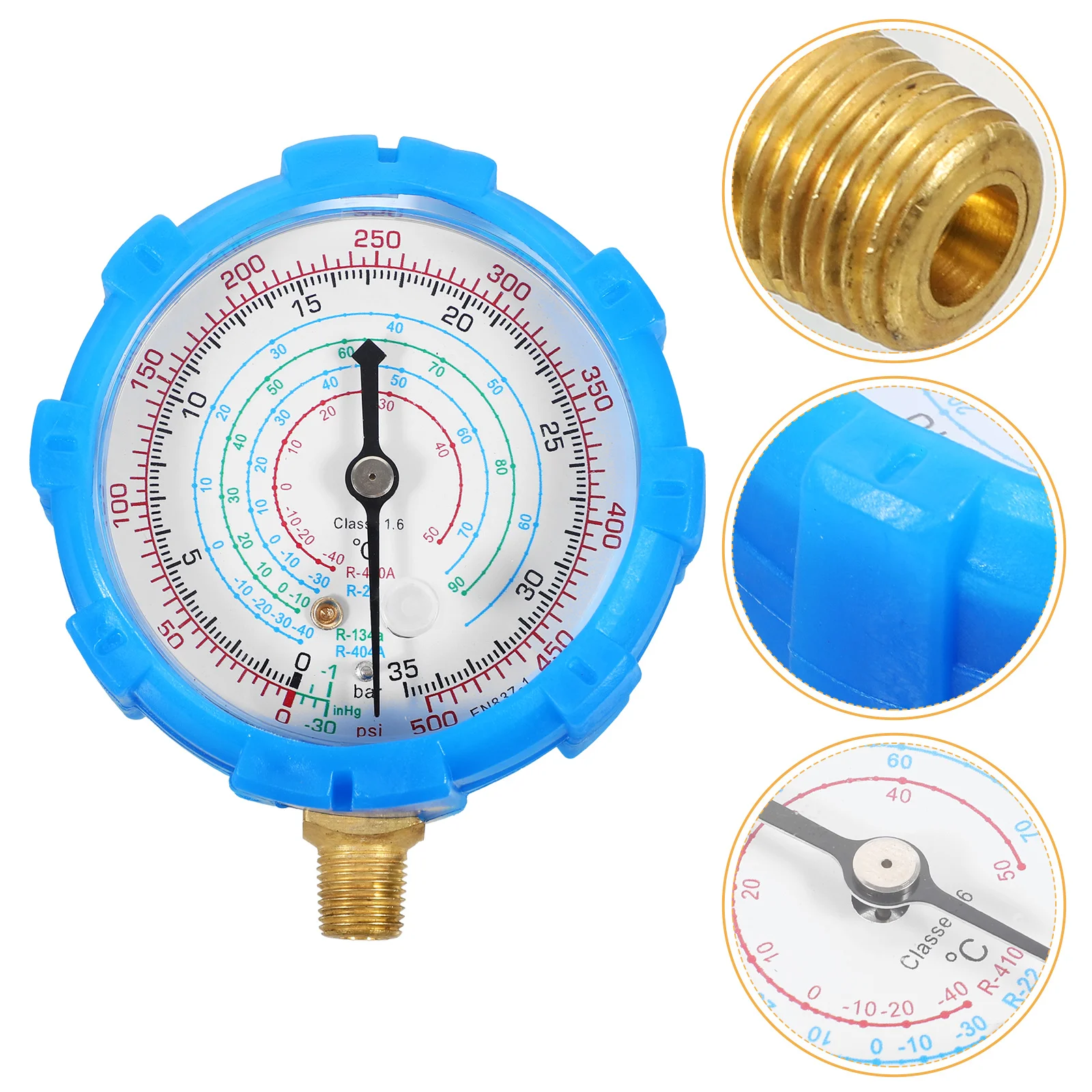 

Refrigerant Recharge Gauge High Accuracy Mechanical Manifold Gauge for Fluoride Adding and Ac Air Conditioner Maintenance Tools