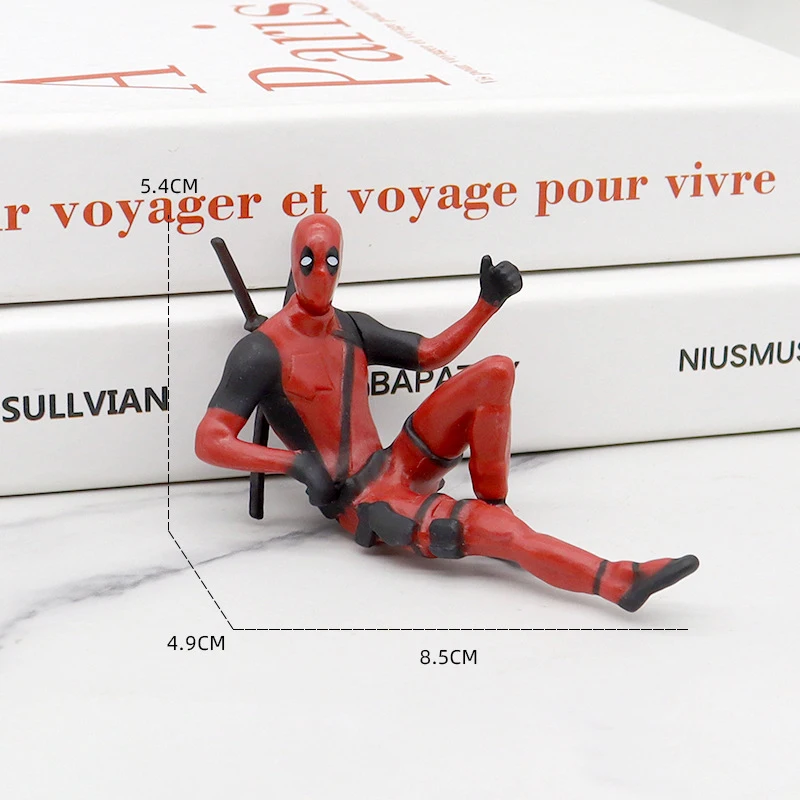 Anime Deadpool Action Figure Car Interior Decoration Toys Pendant Car Accessories Model Mini Doll Figurine Kids Toy Gif