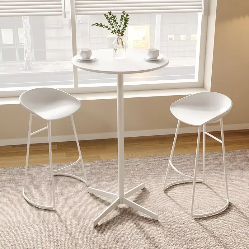 Modern Minimalist Round Plastic Tall Table for Outdoor Restaurant Cafe Courtyard Terrace Wholesale