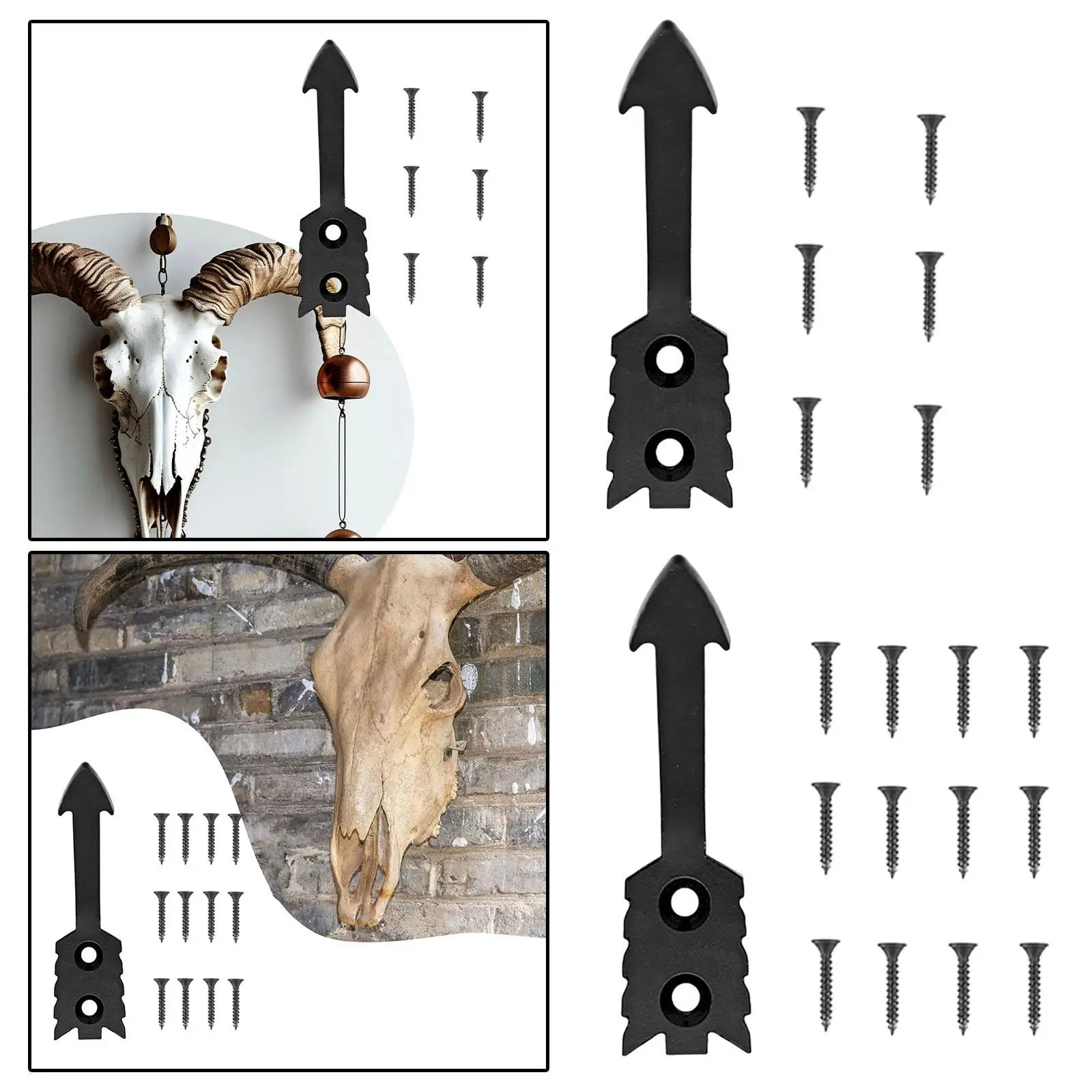 Deer Skull Mounting Kit for Display with 0.8x3.9inch Easy Setup