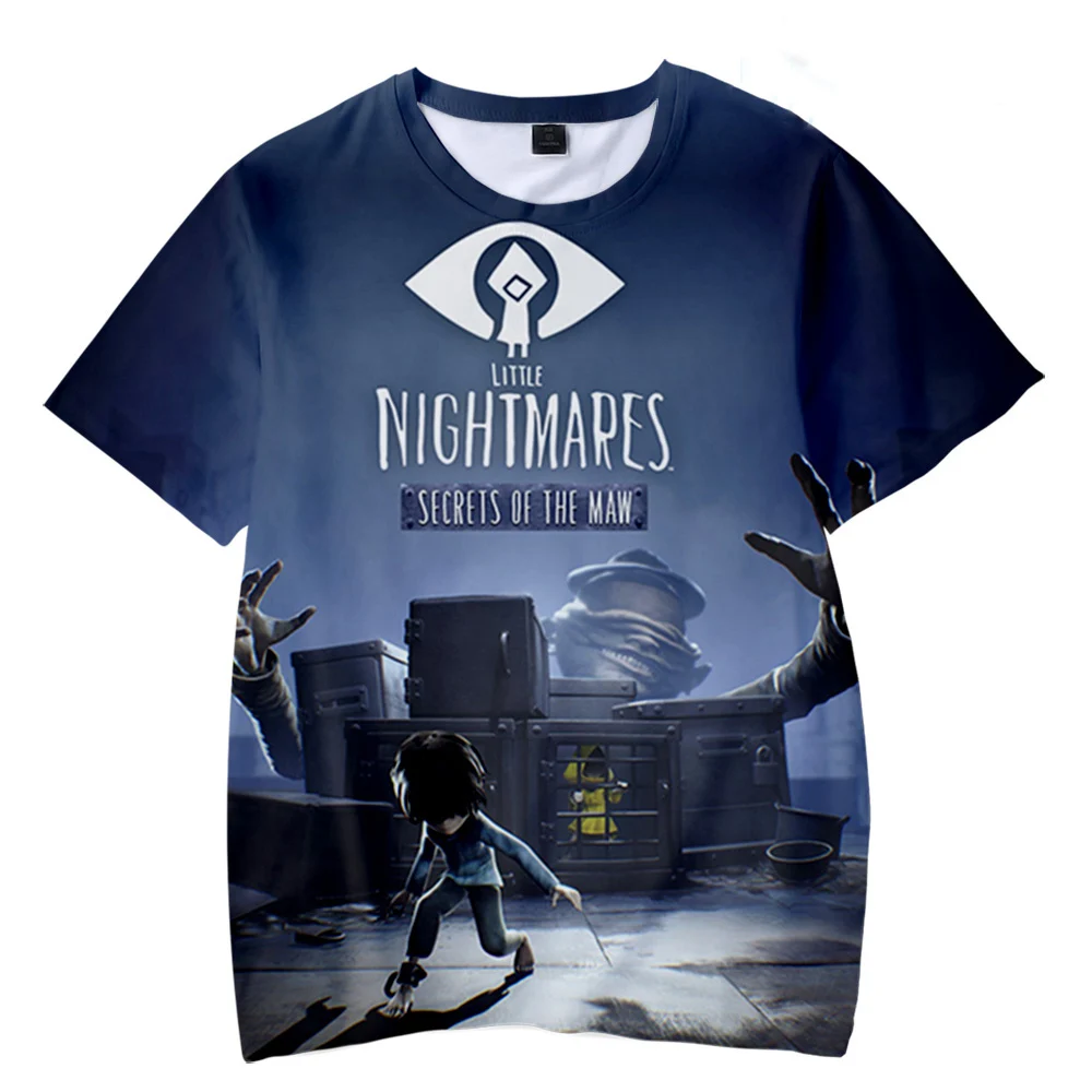 Little Nightmares 2 T-Shirts Anime Horror Game 3D Print Streetwear Men Women Fashion T Shirt Harajuku Male Boy Tees Tops Clothes