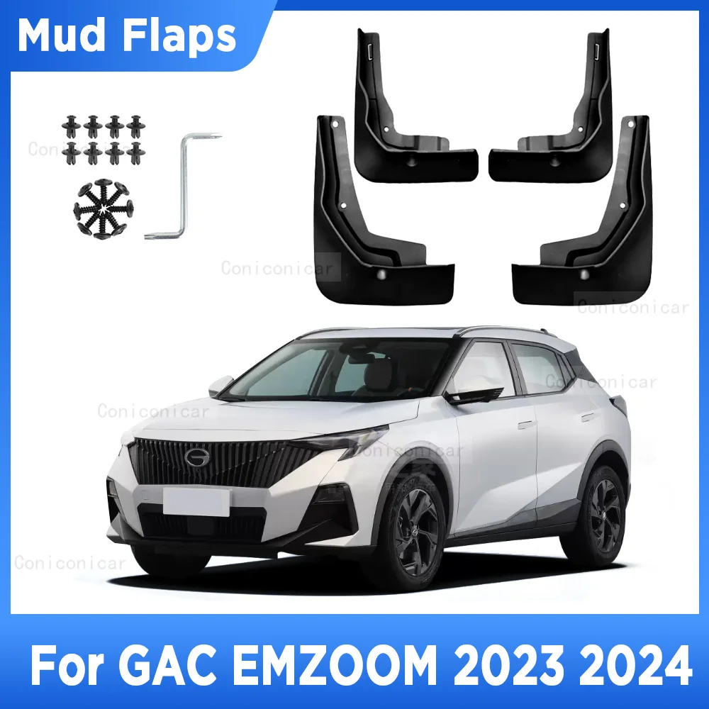 

For GAC EMZOOM 2023 2024 Mud Flaps Splash Guard Mudguards MudFlaps Front Rear Fender Auto Styling Car Accessories 4PCS