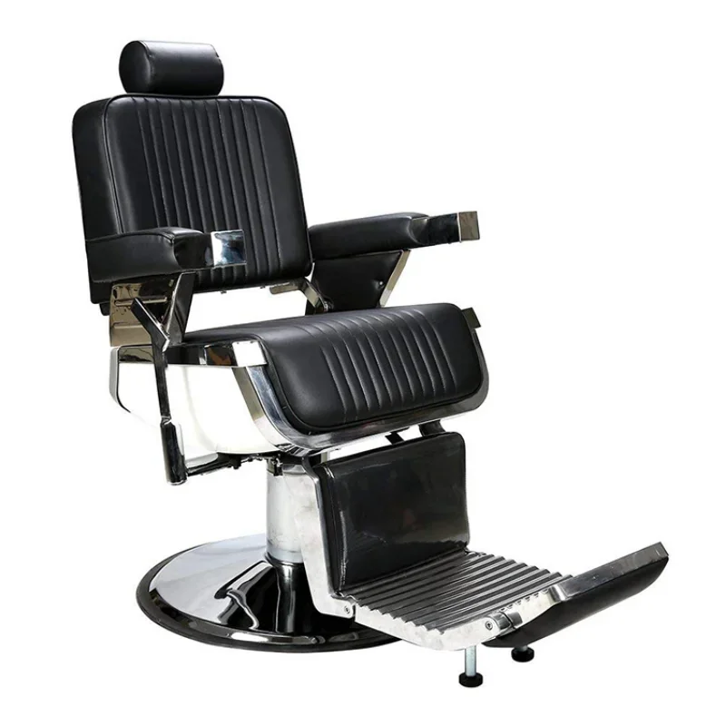 Antique Heavy Duty Hydraulic Salon Chair Man Vintage Barber Chair Beauty Salon Furniture Stainless Steel