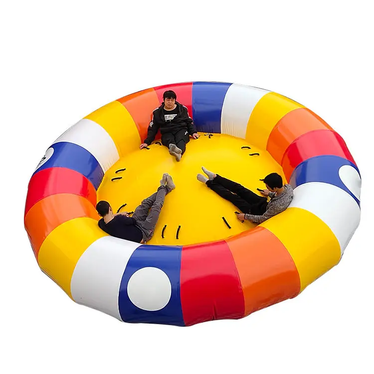 Factory Wholesale Water Sport Games Adult Disco Boat 0.9mm PVC Inflatable Towable Disco Boat