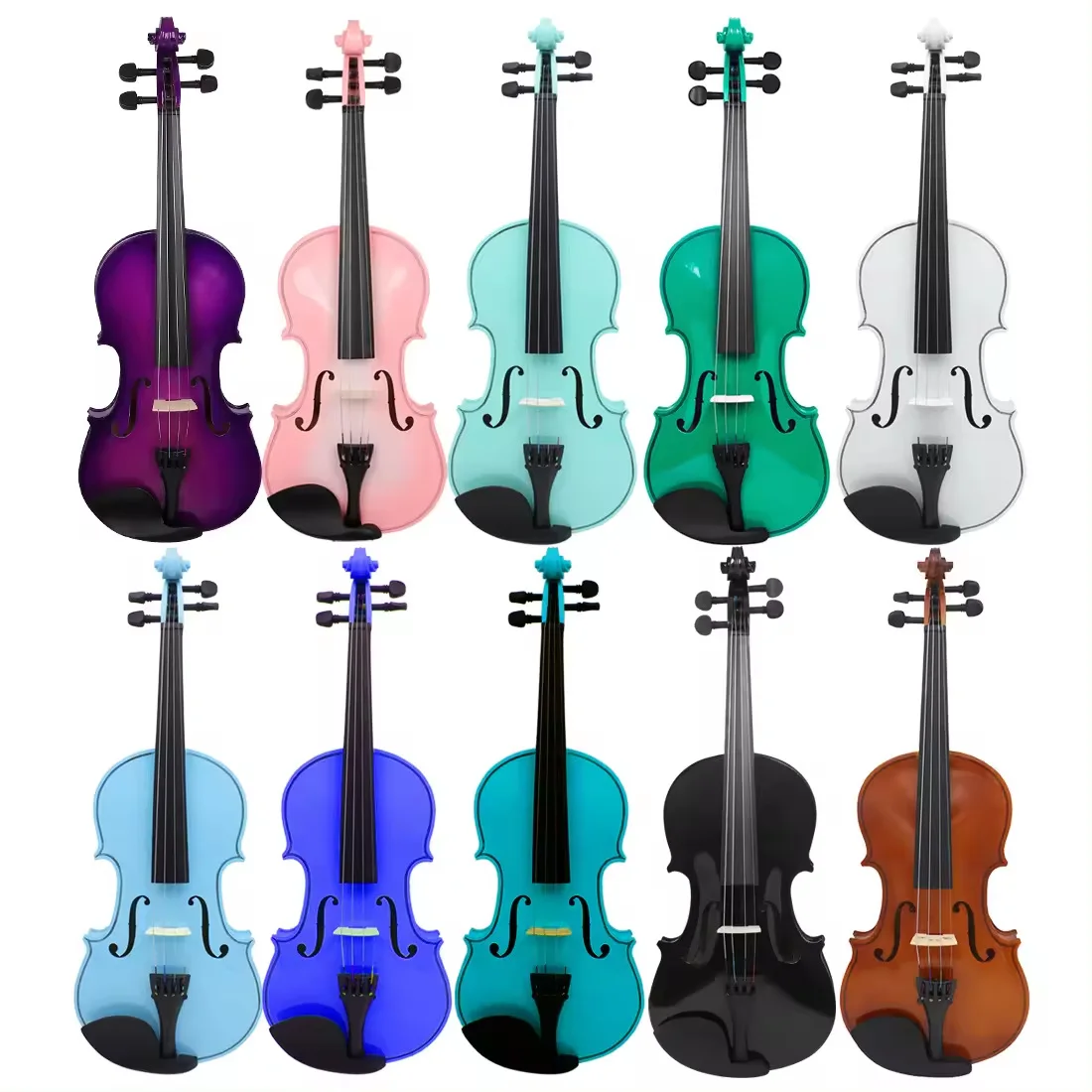 Manufacturers Direct Sales Colorful Violin Wooden Beginners Exquisite Violins