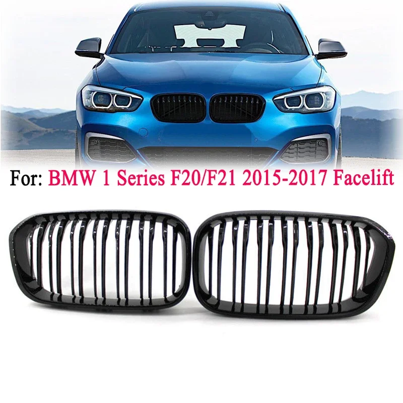 

For BMW F20 F21 1 Series M1 Style 15-17 MagicKit Gloss Black Front Kidney Grilles Grills M1 Style 15-17