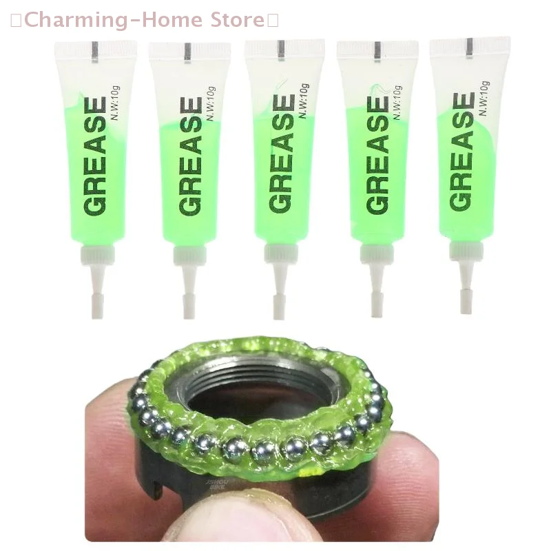 

【M】1/3/5 шт. Зеленая смазка для подшипников 10 г, смазка для велосипедных ступиц, высокотемпературная смазка с липидными элементами