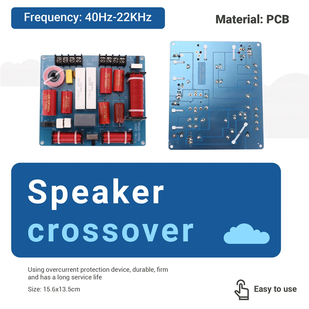 Tablero divisor de frecuencia de 350W y 3 vías, altavoz de escenario KTV, Audio cruzado, agudos, graves mediantes, divisor cruzado de 3 vías