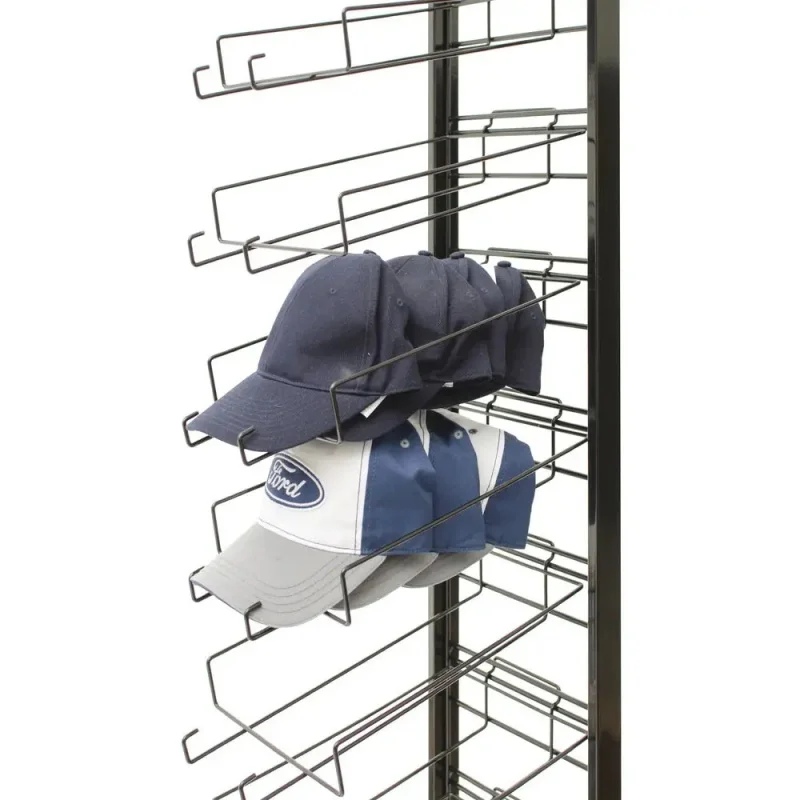 custom.Usa Event Sport Retail Store Fixtures Metal Paint Black Hat Shop Rack Display Basketball Caps