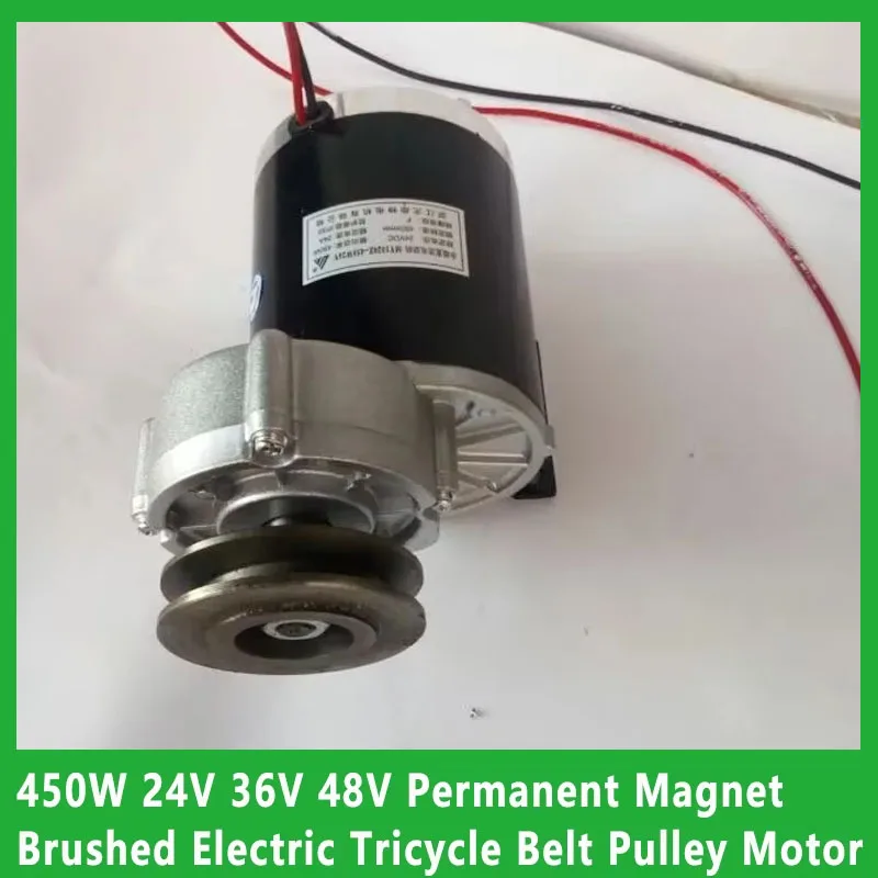 

450 Вт матовый электродвигатель с постоянным магнитом для трехколесного велосипеда 24 В 36 В 48 В ременный шкив с редуктором солнечный водяной насос Drive MY1020Z