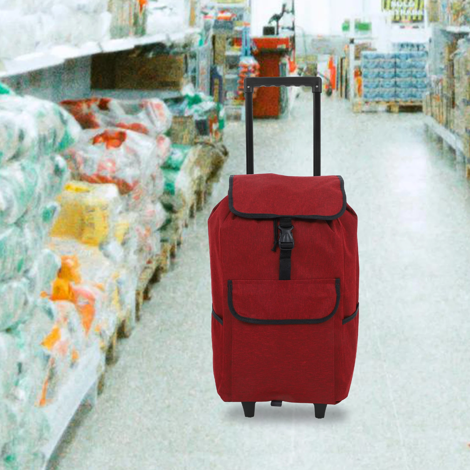 

Large Capacity Trolley Replacement Bag Heavy Duty Oxford Cloth Foldable Shopping Cart Bag Multi Use for Travel and Family