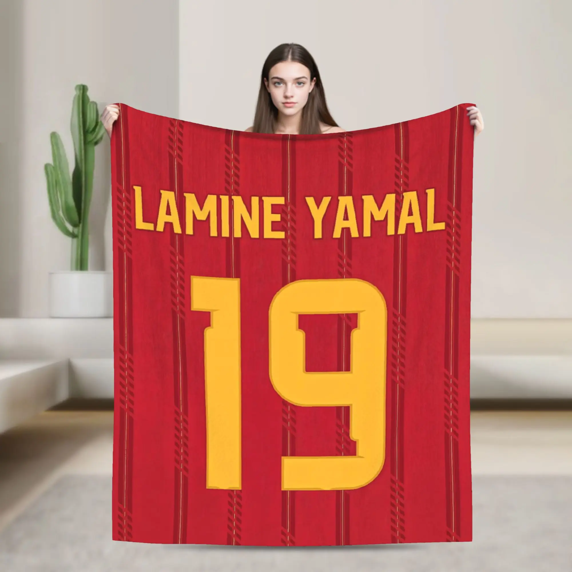 Football L-Lamine Yamal Spain Blanket Flannel Printed  Breathable Warm Throw Blanket for Sofa Car Bedspread