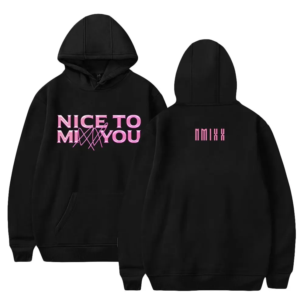 NMIXX Showcase Tour Nice To Mixx You Hoodies Merch Men Woman Casual Streetwear HipHop Clothes Sweatshirts