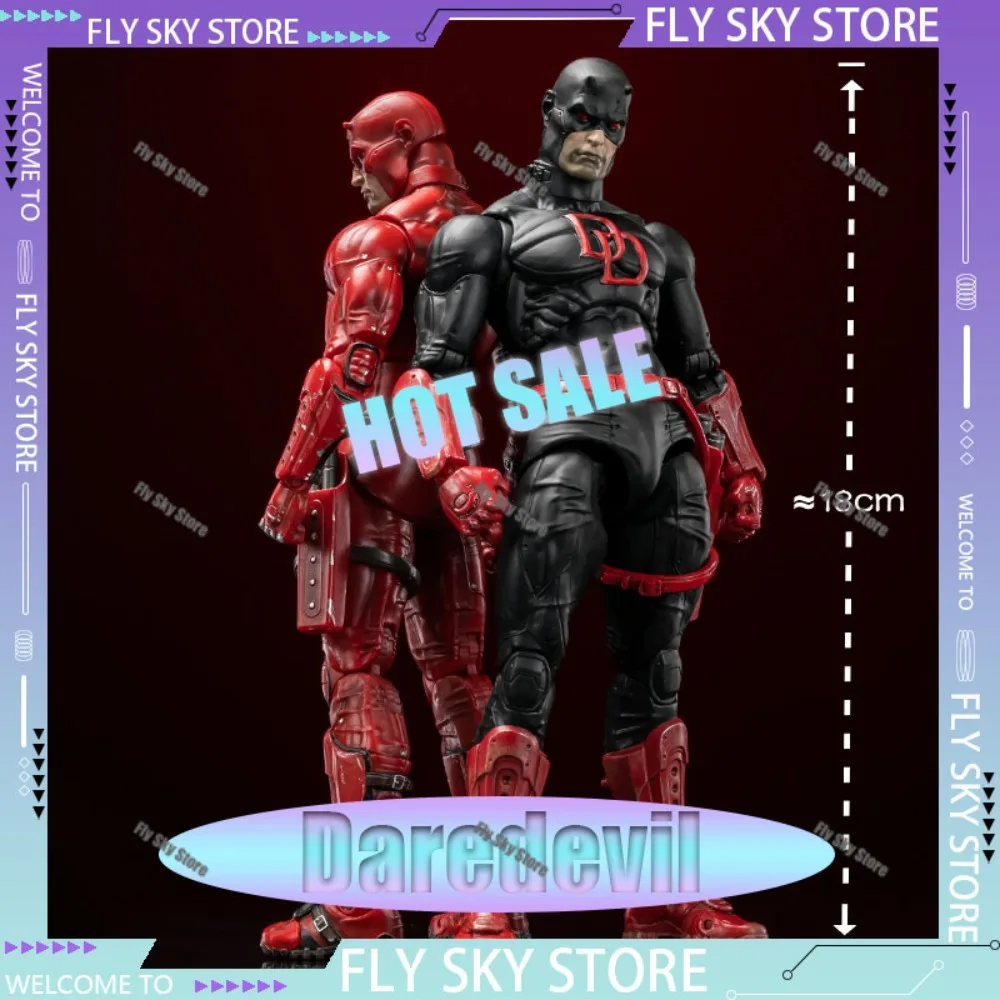 FlefToys Marvel Daredevil clásico rojo Shadowland Reborn negro 8 "MURDOCK 1/10 figura de acción Devil Defenders Matt Murdock Legends