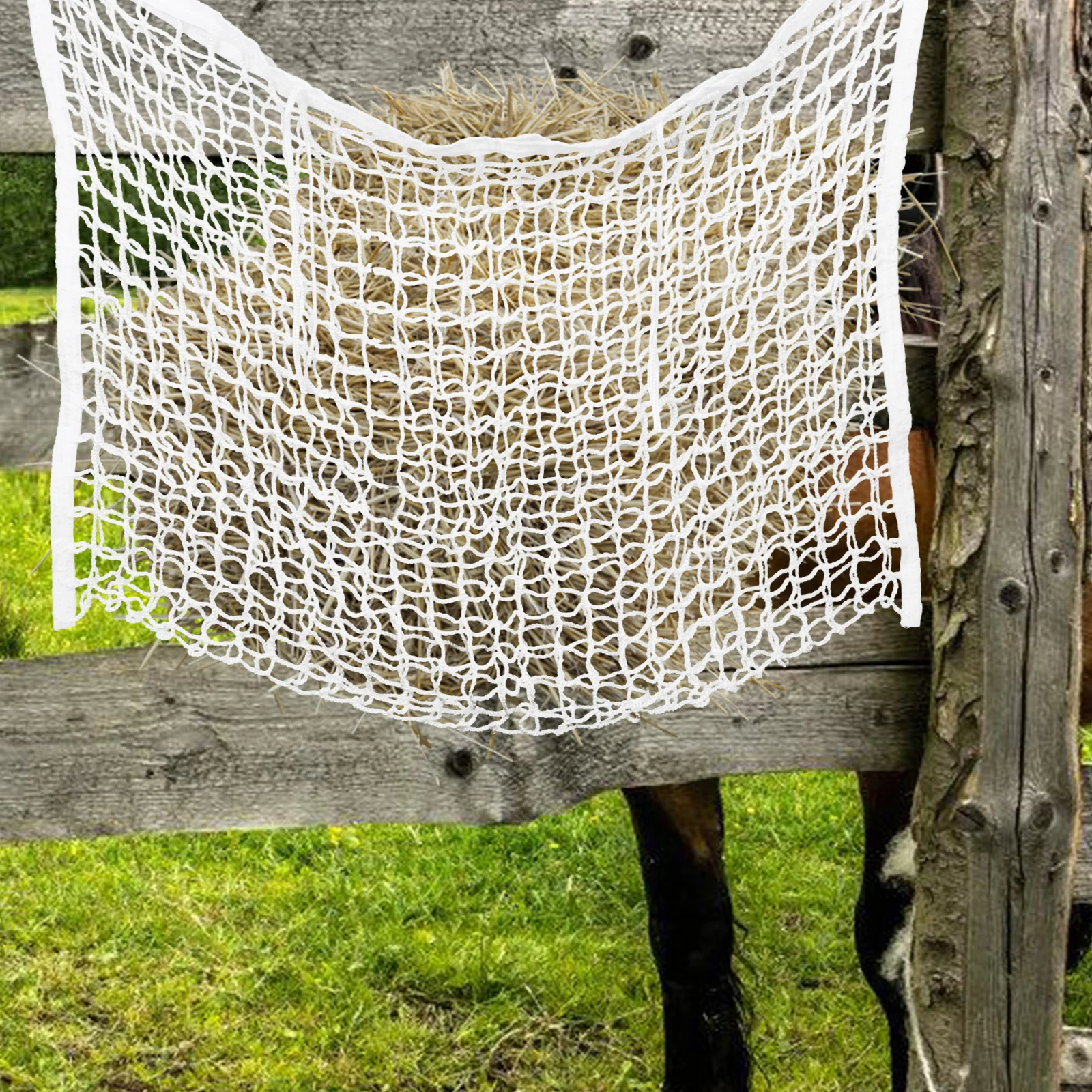 تغذية بطيئة معلقة القش صافي حقيبة الحصان المغذية شبكة ل الماعز الأغنام الماشية كشك بادوك القش حامل الحصان صافي المغذية #1