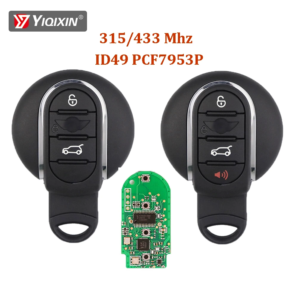 315/433MHz ID49 PCF7953P For BMW Mini Cooper R56 Countryman Clubman F-Series F55 F56 2015 2016 2017 2018 3/4 Button No logo