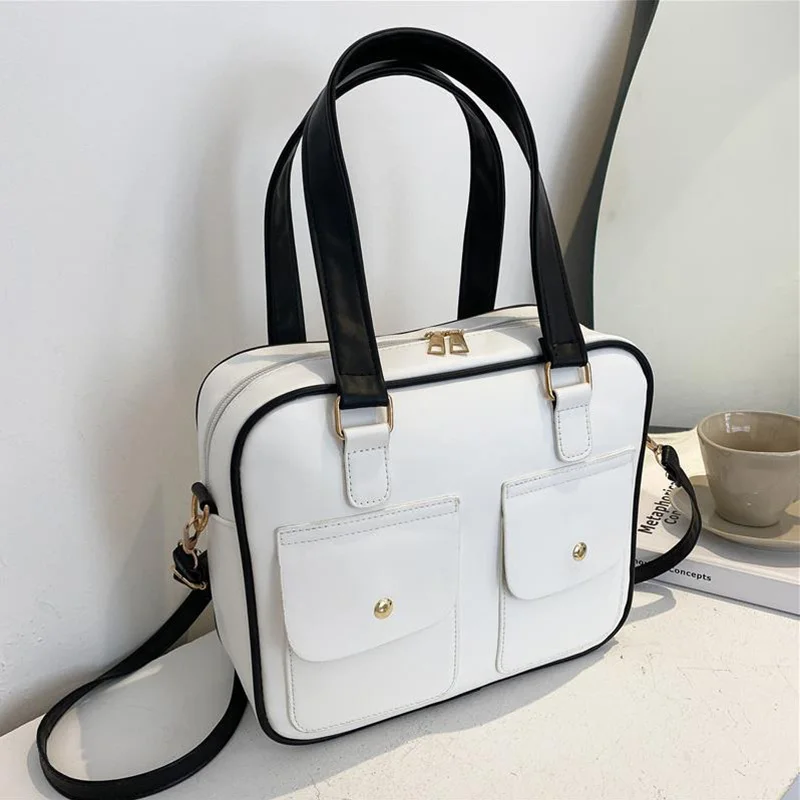 Casual Simple Women\'s Handbags Large Capacity Multiple Pockets Shoulder Bags Fashion Commute Lady Fitness Travel Bag