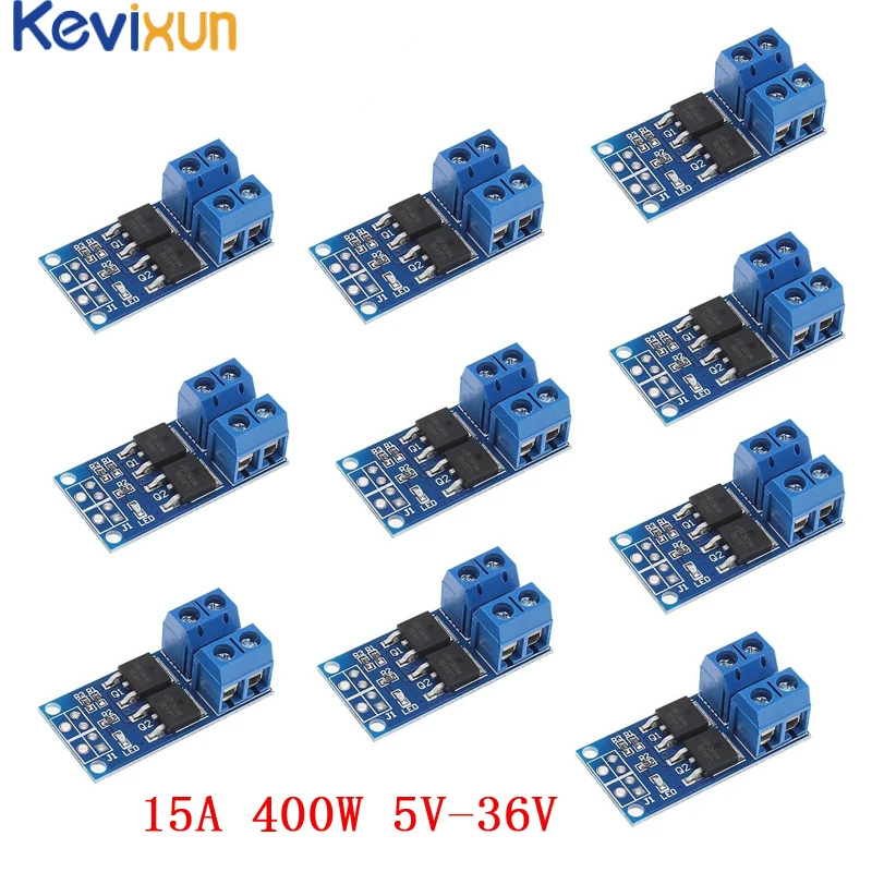 10pcs 15A 400W MOS FET Trigger Switch Drive Module PWM Regulator Control Panel for arduino DC 5V 12V 36V