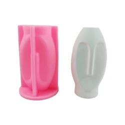 Molde silicona para decoración del hogar, molde hormigón para maceta, fundición resina artesanal
