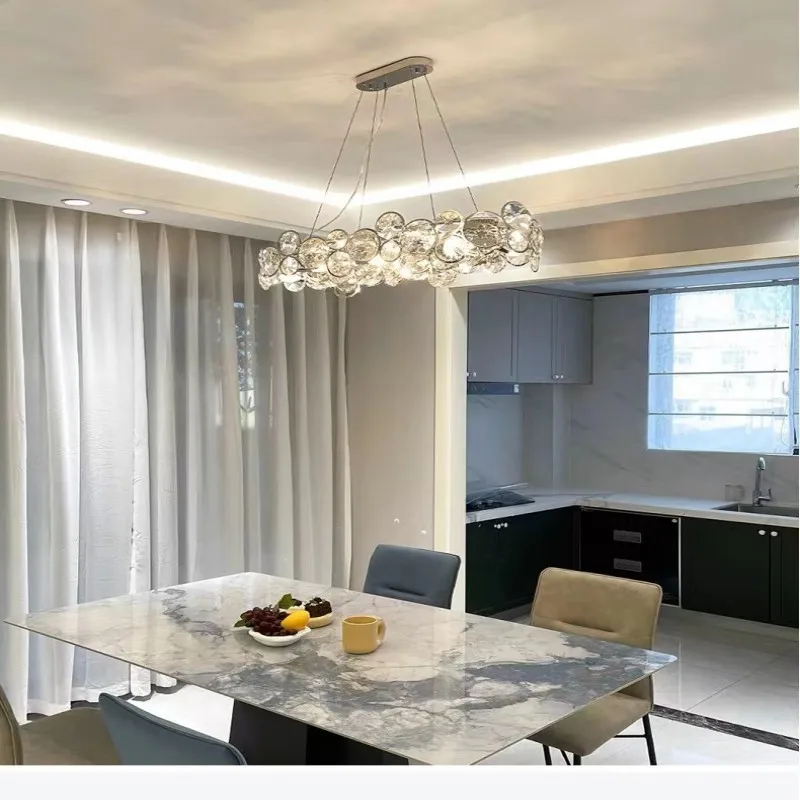 Villa Living Room Luxury Crystal Chandelier Starry Sky Duplex Hollow Staircase Hotel Lobby LED Pendant Lamp Home Decor Lighting