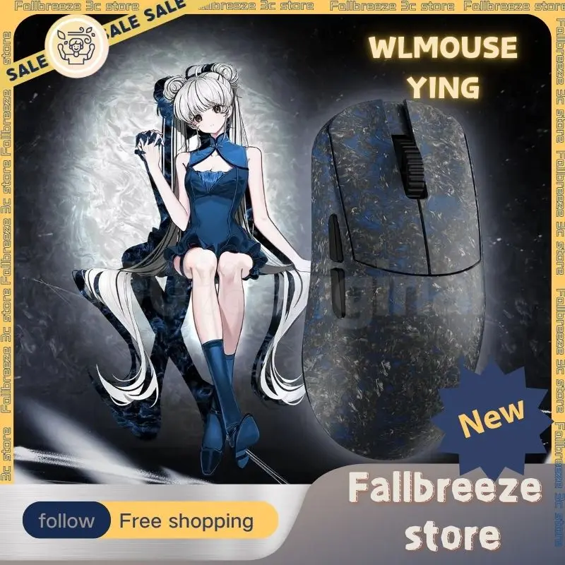 Wlmouse Ying Wireless Mouse 8K Dual Mode 2.4G Bluetooth Gaming Mouse PAW3950HS Forged Carbon Mouse Office PC Gamer Custom Gift